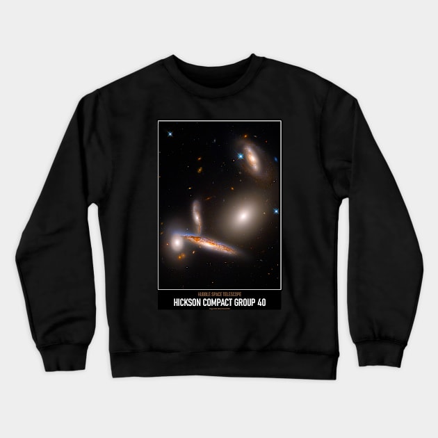 High Resolution Astronomy Hickson Compact Group 40 Crewneck Sweatshirt by tiokvadrat